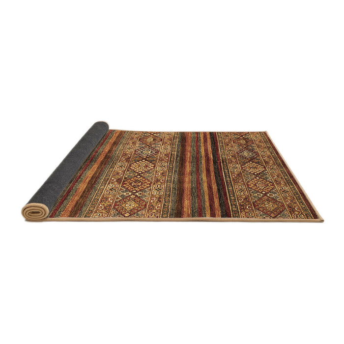 Sideview of Abstract Brown Modern Rug, abs594brn