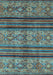 Abstract Light Blue Modern Rug, abs594lblu