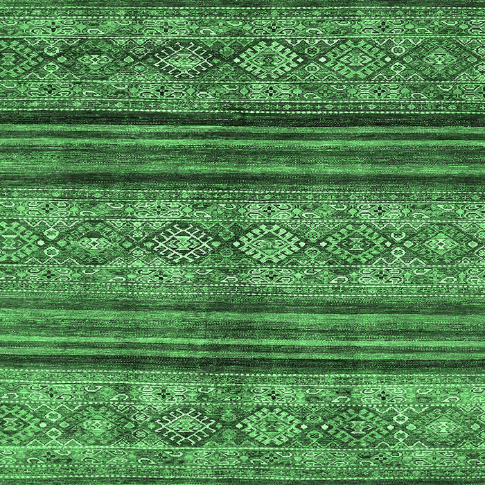 Square Abstract Emerald Green Modern Rug, abs594emgrn
