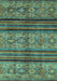 Abstract Turquoise Modern Rug, abs594turq