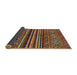 Sideview of Abstract Saffron Red Modern Rug, abs595