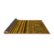 Sideview of Abstract Yellow Modern Rug, abs595yw