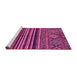 Sideview of Machine Washable Abstract Pink Modern Rug, wshabs595pnk