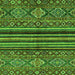 Square Machine Washable Abstract Green Modern Area Rugs, wshabs595grn