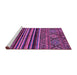 Sideview of Machine Washable Abstract Purple Modern Area Rugs, wshabs595pur