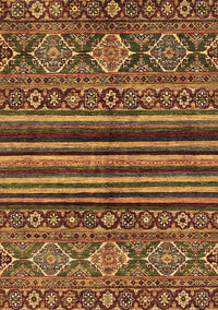 Abstract Brown Modern Rug, abs595brn