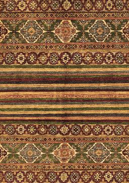 Abstract Brown Modern Rug, abs595brn