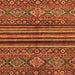 Square Machine Washable Abstract Orange Modern Area Rugs, wshabs595org