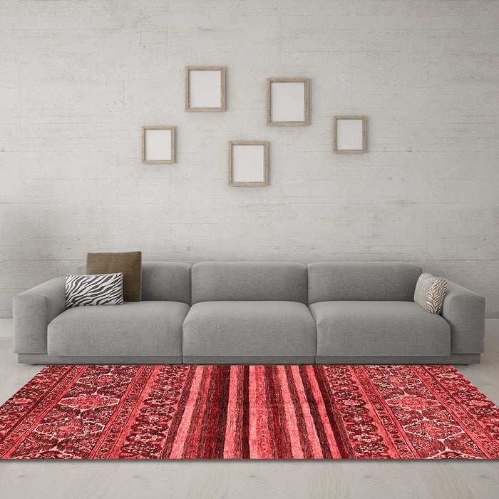 Modern Red Washable Rugs