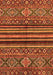 Machine Washable Abstract Orange Modern Area Rugs, wshabs595org