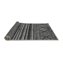 Sideview of Abstract Gray Modern Rug, abs595gry