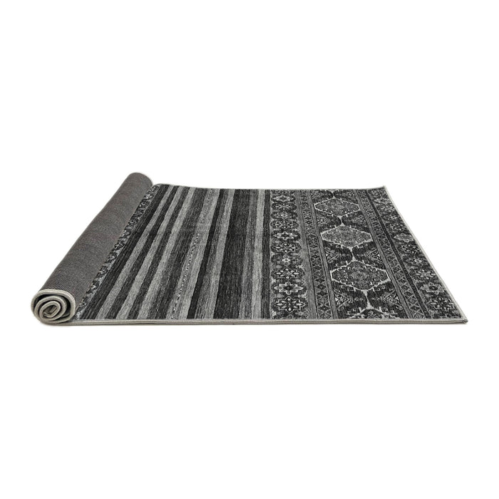 Sideview of Abstract Gray Modern Rug, abs595gry