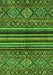 Machine Washable Abstract Green Modern Area Rugs, wshabs595grn