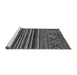 Sideview of Machine Washable Abstract Gray Modern Rug, wshabs595gry