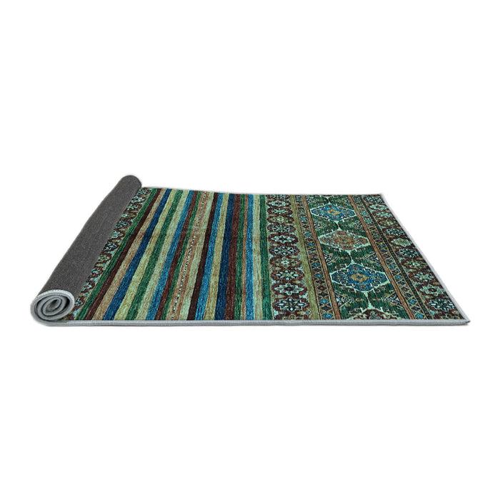 Sideview of Abstract Light Blue Modern Rug, abs595lblu