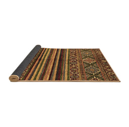 Sideview of Abstract Brown Modern Rug, abs595brn