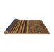 Sideview of Abstract Brown Modern Rug, abs595brn