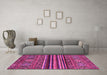 Machine Washable Abstract Pink Modern Rug in a Living Room, wshabs595pnk