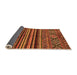 Sideview of Abstract Orange Modern Rug, abs595org