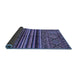 Sideview of Abstract Blue Modern Rug, abs595blu