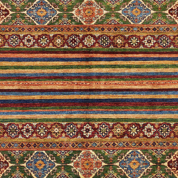 Abstract Saffron Red Modern Rug, abs595