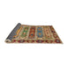 Sideview of Abstract Metallic Gold Modern Rug, abs596