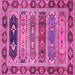 Square Abstract Pink Modern Rug, abs596pnk