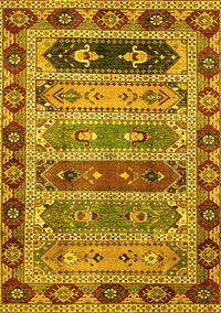 Abstract Yellow Modern Rug, abs596yw