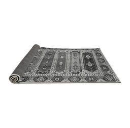 Sideview of Abstract Gray Modern Rug, abs596gry