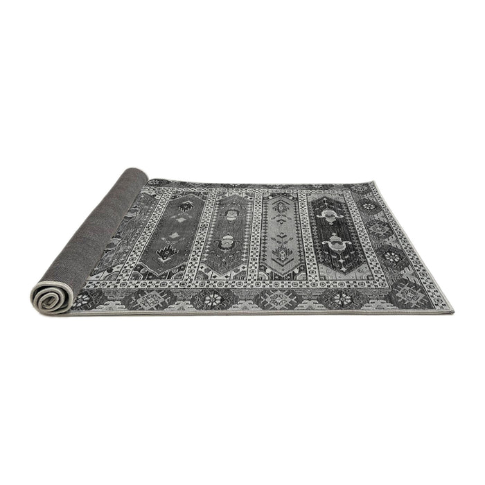 Sideview of Abstract Gray Modern Rug, abs596gry