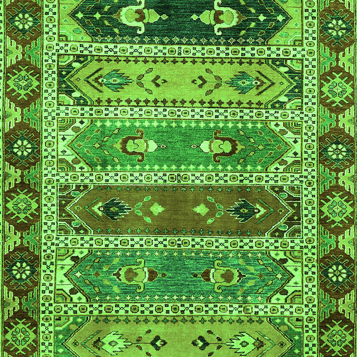 Machine Washable Abstract Green Modern Area Rugs, wshabs596grn