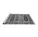 Sideview of Machine Washable Abstract Gray Modern Rug, wshabs596gry