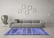 Machine Washable Abstract Blue Modern Rug in a Living Room, wshabs596blu