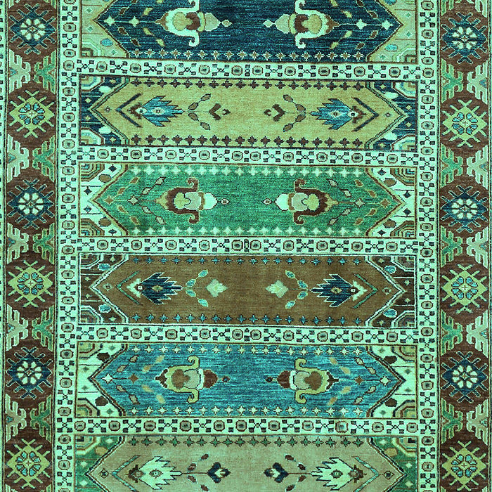 Machine Washable Abstract Turquoise Modern Area Rugs, wshabs596turq