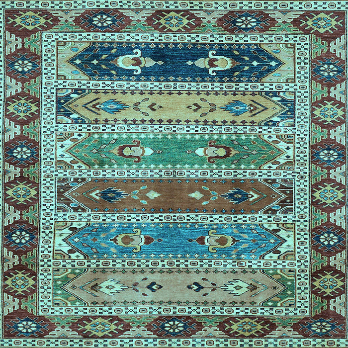 Square Abstract Light Blue Modern Rug, abs596lblu