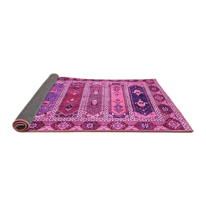 Sideview of Abstract Pink Modern Rug, abs596pnk