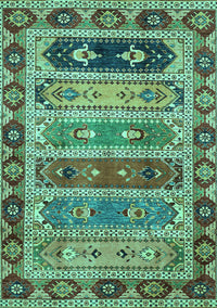 Abstract Turquoise Modern Rug, abs596turq