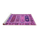 Sideview of Machine Washable Abstract Purple Modern Area Rugs, wshabs596pur