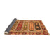 Sideview of Abstract Orange Modern Rug, abs596org