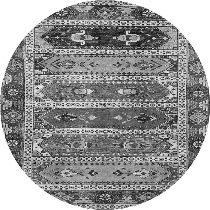Round Abstract Gray Modern Rug, abs596gry