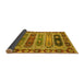 Sideview of Abstract Yellow Modern Rug, abs596yw