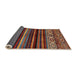 Sideview of Abstract Saffron Red Modern Rug, abs597