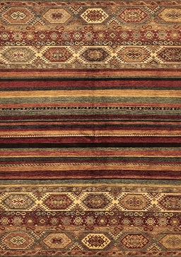 Abstract Brown Modern Rug, abs597brn