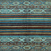 Square Abstract Light Blue Modern Rug, abs597lblu