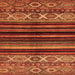 Square Machine Washable Abstract Orange Modern Area Rugs, wshabs597org