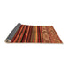 Sideview of Abstract Orange Modern Rug, abs597org