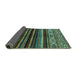 Sideview of Abstract Turquoise Modern Rug, abs597turq