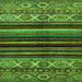 Square Machine Washable Abstract Green Modern Area Rugs, wshabs597grn