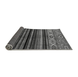Sideview of Abstract Gray Modern Rug, abs597gry