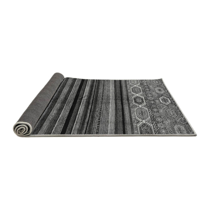 Sideview of Abstract Gray Modern Rug, abs597gry